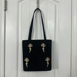 Betty Boop Embroidered Structured Bag.